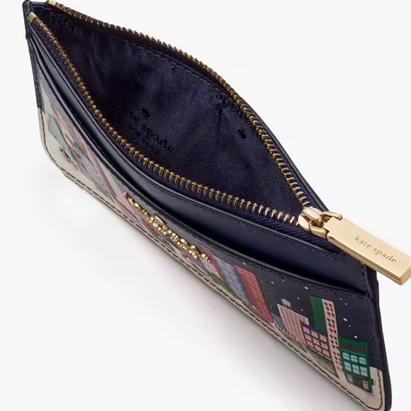 Kate Spade Winter Wonders Large Slim Card Holder new - Picture 2 of 5